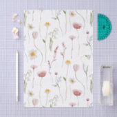 Stoffige roze wilde bloem waterverf tissuepapier (Craft)