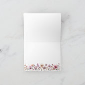 Stoffige Roze Wildflower Dankjewel Card – Boho Flo Bedankkaart (Binnen)