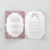 Stoffige Roze Witte Kant Coquette Strik QR Code Tr (Binnen)