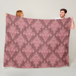 Stoffige Roze Zachte Roze Bourgondië Elegante Dama Fleece Deken