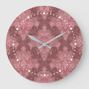 Stoffige Roze Zachte Roze Bourgondië Elegante Dama Grote Klok