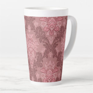 Stoffige Roze Zachte Roze Bourgondië Elegante Dama Latte Mok