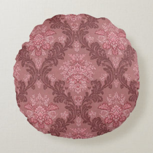 Stoffige Roze Zachte Roze Bourgondië Elegante Dama Rond Kussen