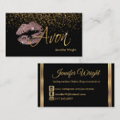 Stoffige Rozen lippen 2 Visitekaartje (Voorkant / Achterkant)