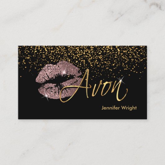 Stoffige Rozen lippen 2 Visitekaartje (Voorkant)