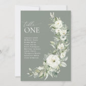 Stoffige Sage Groene Tafel Zitting Grafiek Kaart (Voorkant)