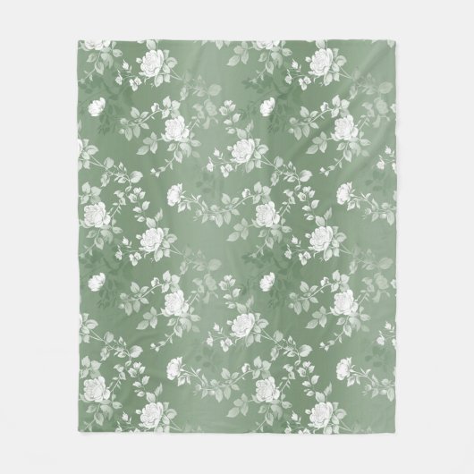 Stoffige Salie Bloemen Groene Bloem Greenery Patro Fleece Deken (Voorkant)