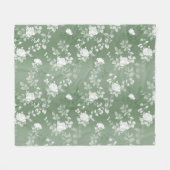 Stoffige Salie Bloemen Groene Bloem Greenery Patro Fleece Deken (Voorkant (Horizontaal))