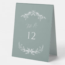 Stoffige Salie Cottage Trouwtafel Nummer Tent Bord