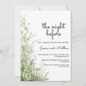 Stoffige salie groene bloemen bruiloft repetitie d kaart (Voorkant)