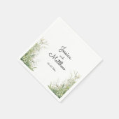 Stoffige salie groene bloemen bruiloft servet (Hoek)