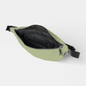 Stoffige saliegroen effen kleur heuptasje (Open)