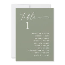 Stoffige saliegroene minimalistische trouwzaalstoe