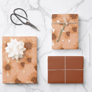 Stoffige Sinaasbloemen Vintage Botanisch Patroon Inpakpapier Vel