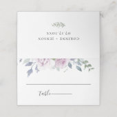 Stoffige tuin bloemenbruiloft plaatskaartje (Buitenkant ongevouwen)