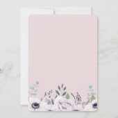 Stoffige Tuin Bloemige Blush Trouw Uitnodiging (Achterkant)