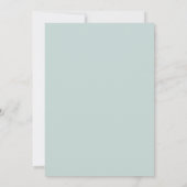Stoffige Turquoise Blush Roze Bruiloft Kaart (Achterkant)