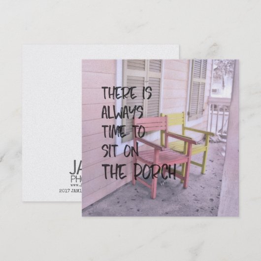 STOFFIGE VERANDA'S RESET 5.25 x 5.25 kaart (Voorkant / Achterkant)