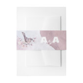 Stoffige waterverf in burgundyrood  uitnodigingen wikkel (Voorkant Voorbeeld)