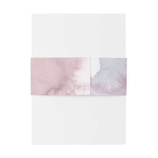 Stoffige waterverf in burgundyrood  uitnodigingen wikkel (Achterkant Voorbeeld)