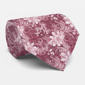 Stoffige wijn bloem batik stropdas (Opgerold)