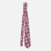 Stoffige wijn bloem batik stropdas (Achterkant)