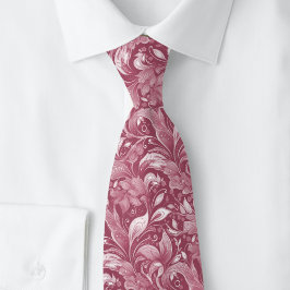 Stoffige Wijn Botanische Batik Stropdas