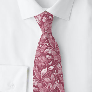 Stoffige Wijn Botanische Batik Stropdas