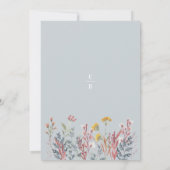 Stoffige Wilde Bloem Aquarel Trouw Uitnodiging (Achterkant)