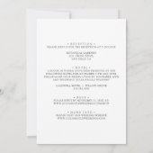 Stoffige Witte Roze Hibiscus Bloom Trouwdouche Kaart (Achterkant)