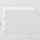 Stofgrijs en witte Save The Date-huwelijksuitnodig Kaart (Achterkant)