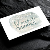 Stofgrijs Social Media QR Code Glitter Visitekaartje