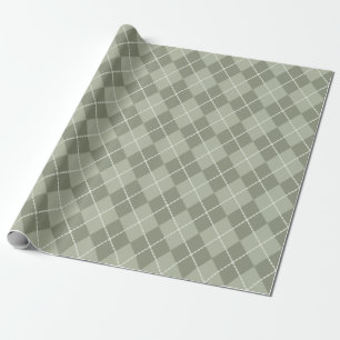 Stofgroen Argyle-cadeaupapier Cadeaupapier