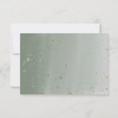 Stofgroen bloemendecor Bruiloft RSVP-reactiekaart RSVP Kaartje (Achterkant)