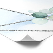 Stofgroen bloemmotief zilver Zoek een plekje waar  Poster (Hoek)