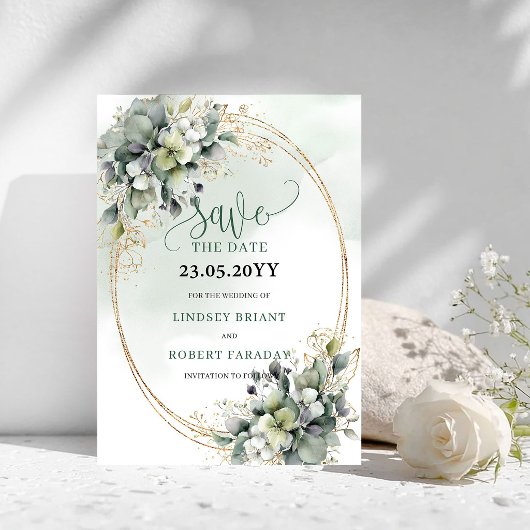 Stofgroen Botanisch Goud Save The Date