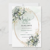 Stofgroen Botanisch Goud Save The Date (Voorkant)