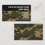 Stofgroen Camo Visitekaartje (Voorkant / Achterkant)