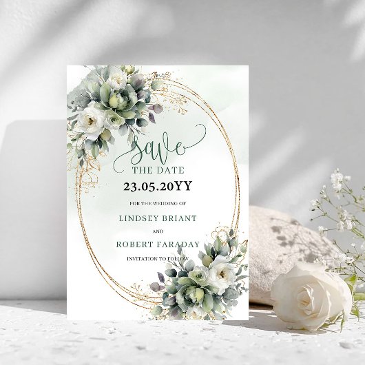 Stofgroen Eucalyptus Groene Begroeting Save The Date