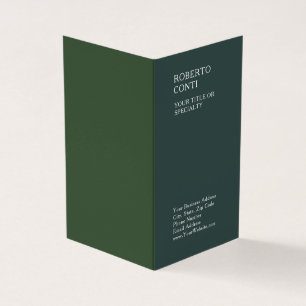 Stofgroen Uniek Eenvoudig Minimalistisch Premium L Visitekaartje