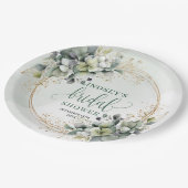 Stofgroene Eucalyptus Bruiloftsfeest Papieren Bord (Gekanteld)
