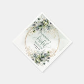 Stofgroene Eucalyptus Bruiloftsfeest Servetten (Hoek)