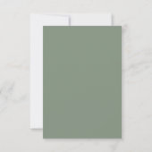 Stofgroene witte orchidee Save The Date kaart (Achterkant)
