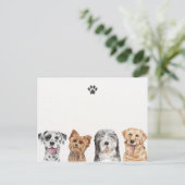 Stofhonden Briefkaart (Staand voorkant)