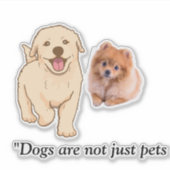 Stofhonden Sticker (Voorkant)