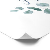 Stofige Eucalyptus Waterverf Groene Kaarten & Cade Poster (Hoek)