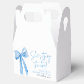 Stofjas Blauw Ze Gaat Trouwen Bruidsmeisjesfeest Bedankdoosjes (Geopend)