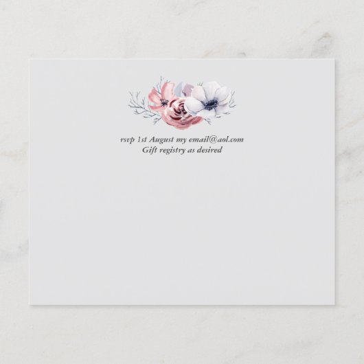 Stofjas Navy Blauwe Koraal Bloem Slang Letters Tro (Achterkant)