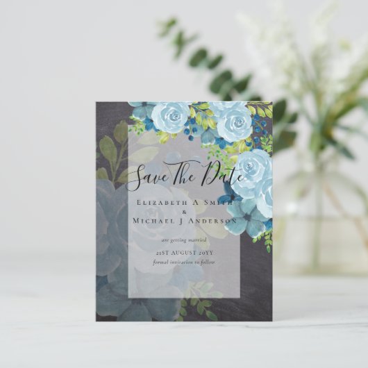 STOFJES BLAUWE BLOEMEN SPAREN DATA - BUDGET (Staand voorkant)