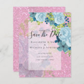 STOFJES BLAUWE BLOEMEN SPAREN DATA - BUDGET (Voorkant / Achterkant)